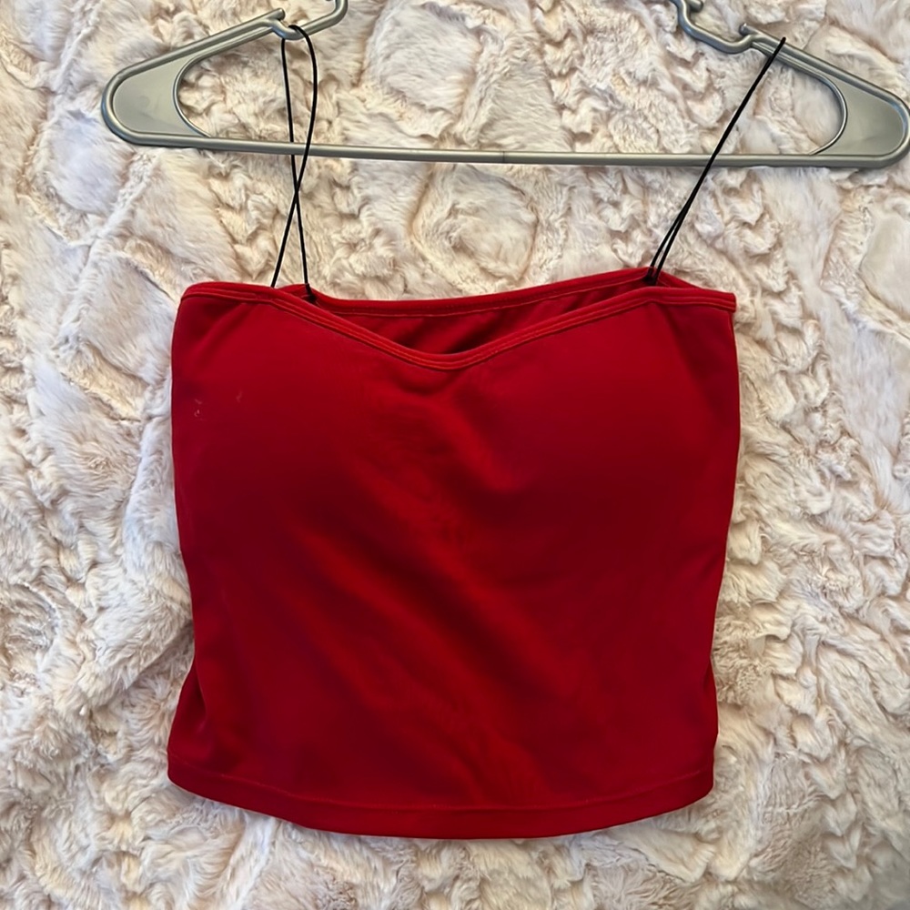Red tank top